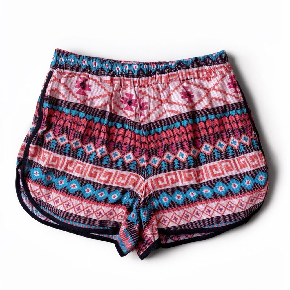 NWT Vigoss Small Aztec Geometric Shorts | Colorful Elastic Waist Summer